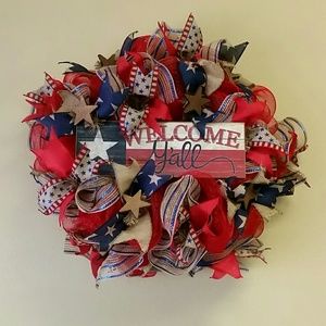 Wreath patriotic theme